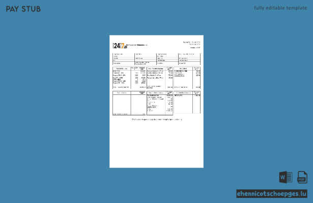 24-7 Customer Philippines Gehaltsabrechnungsbeispiel (Vorschau)